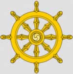 The Dharmachakra as ship's wheel.