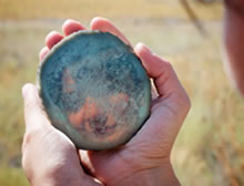 Raw obsidian mirror.